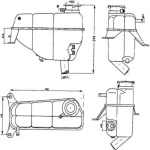 RADYATOR YEDEK SU DEPOSU MERCEDES E-CLASS W124 S124 C124 A124 A1245001349