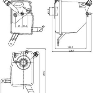 RADYATOR YEDEK SU DEPOSU BMW E60 E61 E63 E64 17137542986
