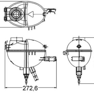RADYATOR YEDEK SU DEPOSU MERCEDES W204 S204 C204 C218 X218 W212 S212 C207 A207 X204 A2045000749