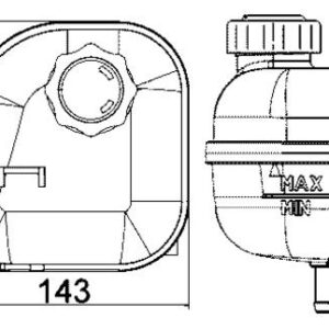 RADYATOR YEDEK SU DEPOSU MINI R50 R52 R53