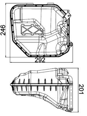 GENLEŞME KAVANOZU VW TOUAREG 02-10 -Q7 06-15 RADYATÖR EK SU DEPOSU 7L0121407C-7L0121407E-7L0121407F