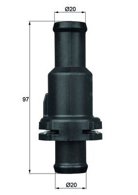 TERMOSTAT KOMPLE 75C GOLF 5-6-JETTA-PASSAT-SCOROCCO-TIGUAN-A3-LEON 04-11 1.4TSI-2.0TDI BMY-BLG-CFF 1K0121113A