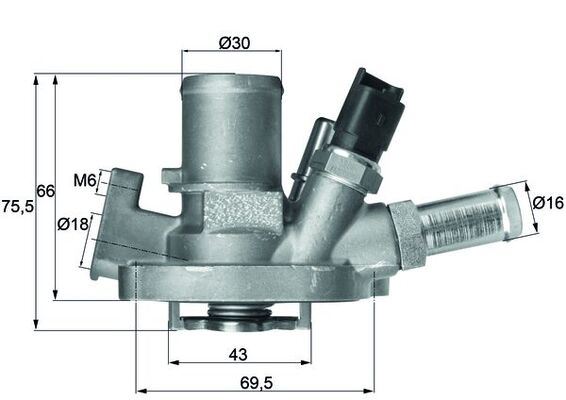 TERMOSTAT MUSURLU 80 C ALFA ROMEO GIULIETTA 10 MİTO 11 FIAT EGEA 16 500X 14 500L 12 JEEP RENEGADE 14 COMPASS 17 LANCIA DELTA III 07 14 1.4 1.4TBı