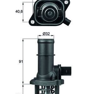 TERMOSTAT KOMPLE A3-CORDOBA-IBIZA III-OCTAVIA-BORA-GOLF IV-POLO-1.6 105C 06A121114