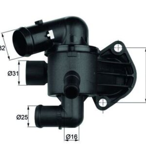 TERMOSTAT KOMPLE PASSAT-SCIROCCO 09 2.0 TDI 87C 03L121111AC-03L121111M