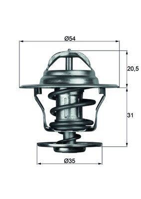 TERMOSTAT LGN-ASTRA-GOLF-JETTA-PASSAT-CORDOBA-IBIZA-TOLEDO-CADDY 87C 032121113-7439180811-068121113B