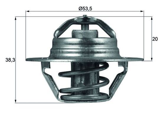 TERMOSTAT 82C PEUGEOT P106-P205-P306-P309-P405-P605-P104-P806-PARTNER-BOXER CITROEN BERLINGO-XSARA -SAXO-JUMPER-XANTIA-ZX-BX-AX-XM RENAULT