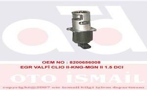 EGR VALFİ RENAULT CLIO II 98  KANGOO 98  MEGANE II 02  CLIO III 05  1.5dCi MASTER II 01 10 MOVANO 1  LAGUNA II 01  2.2dCi / NISSAN MICRA 1.5L K9K K12