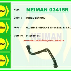 TURBO BORUSU FLUENCE 09  MEGANE III 09  SCENIC III 09  1.5 DCI