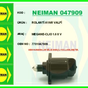 ROLANTİ AYAR VALFİ MEGANE-CLIO 1.6 8 V