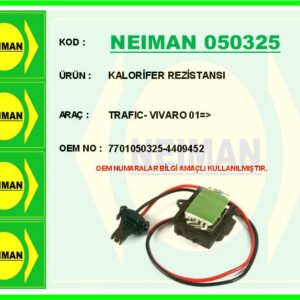 KALORİFER REZİSTANSI TRAFIC- VIVARO 01
