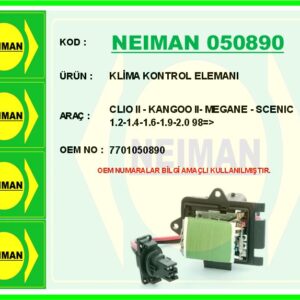 KLİMA KONTROL ELEMANI CLIO II - KANGOO II- MEGANE - SCENIC 1.2-1.4-1.6-1.9-2.0 98