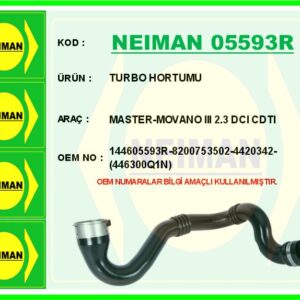 TURBO HORTUMU RENAULT MASTER III 10  MOVANO B 10  2.3 DCİ CDTI