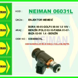 ENJEKTOR MEMESİ BORA 98-05-GOLF4 98-04 1.6 16V - BENZİN /POLO 02-10-FABIA 01-07-IBIZA 02-08 1.4 - B