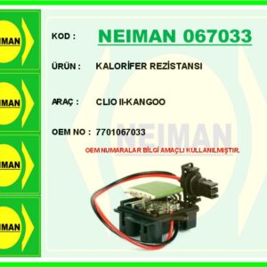 KALORİFER REZİSTANSI CLIO II-KANGOO