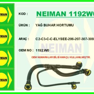 YAĞ BUHAR HORTUMU C2-C3-C-C-ELYSEE-206-207-307-308-301