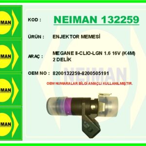 ENJEKTOR MEMESİ MEGANE II-CLIO-LGN 1.6 16V K4M 2 DELİK