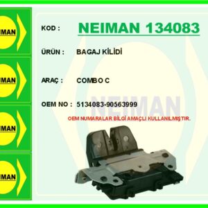BAGAJ KAPAK KİLİDİ OPEL COMBO C-MERIVA A MPV-ASTRA G SW-ZAFIRA A MPV-VECTRA B SW-OMEGA B SW