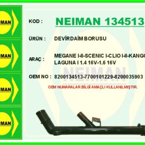 DEVİRDAİM BORUSU MEGANE I-II-SCENIC I-CLIO I-II-KANGOO I-LAGUNA I 1.4 16V-1.6 16V