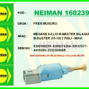FREN MUSURU MEGANE II-CLIO III-MASTER III-LAGUNA II-III-DUSTER 10-18 2 FISLI - MAVI