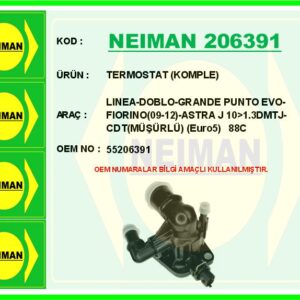 TERMOSTAT KOMPLE LINEA-DOBLO-GRANDE PUNTO EVO-FIORINO 09-12 -ASTRA J 10 1.3DMTJ-CDT MÜŞÜRLÜ Euro