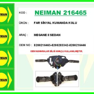 FAR SİNYAL KUMANDA KOLU MEGANE II SEDAN