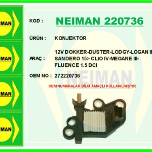KONJEKTOR 12V DOKKER-DUSTER-LODGY-LOGAN II-SANDERO 15  CLIO IV-MEGANE III-FLUENCE 1.5 DCI