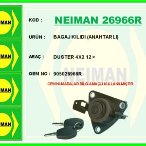 BAGAJ KILIDI ANAHTARLI DUSTER 4X2 12