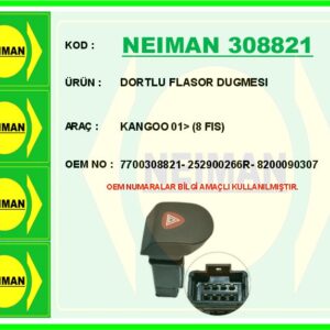 DORTLU FLASOR DUGMESI KANGOO 01  8 FIS