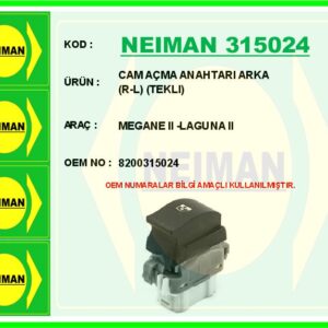 CAM AÇMA ANAHTARI ARKA R-L TEKLI MEGANE II -LAGUNA II