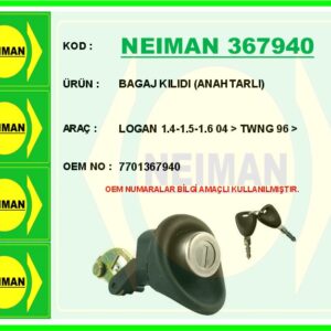 BAGAJ KILIDI ANAHTARLI LOGAN 1.4-1.5-1.6 04   TWNG 96