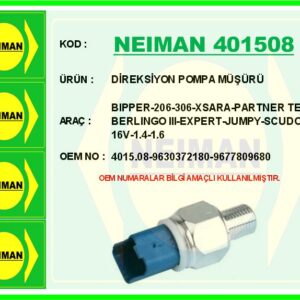HİDROLİK DİREKSİYON YAĞ MÜŞÜRÜ P206-P306-P406-BIPPER-EXPERT-PARTNER TEPEE-BERLINGO III-XSARA-NEMO -JUMPY-C5-SCUDO 1.4-1.6-1.8-2.0