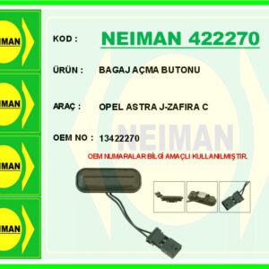 BAGAJ AÇMA BUTONU DÜĞME-SWİCİ OPEL ASTRA J 10 15-ZAFIRA C 10 18