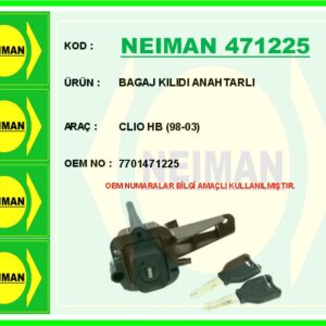 BAGAJ KILIDI ANAHTARLI CLIO HB 98-03