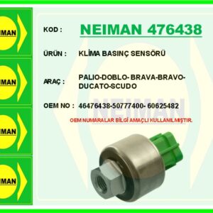 KLİMA BASINÇ SENSÖRÜ MAREA 96  PALIO 98  PUNTO 01  DOBLO 01  BRAVA 00  ALFA ROMEO 145-146-147-156