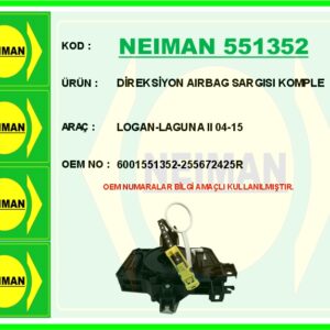 DİREKSİYON AIRBAG SARGISI KOMPLE LOGAN-LAGUNA II 04-15