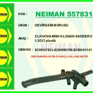 DEVİRDAİM BORUSU CLIO-KNG-MGN II-LOGAN-SANDERO 1.5DCI plastik