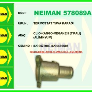 TERMOSTAT YUVA KAPAĞI CLIO-KANGO-MEGANE II TIPALI ALİMİNYUM