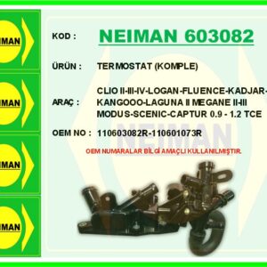TERMOSTAT 89 C RENAULT CLIO IV 12  CAPTUR 13  DACIA DUSTER 12 18 DOKKER 12  0.9TCe 1.2TCe