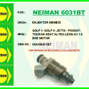 ENJEKTOR MEMESİ GOLF 5 -GOLF 6- JETTA - PASSAT-TOURAN-SEAT ALTEA-LEON-A3 1.6 BSE MOTOR