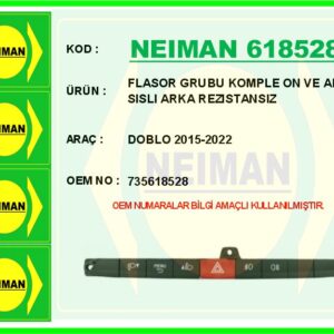 FLASOR GRUBU KOMPLE ON VE ARKA SISLI ARKA REZISTANSIZ DOBLO 2015-2022