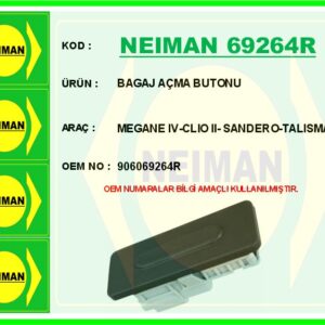 BAGAJ AÇMA BUTONU RENAULT MEGANE IV 16  TALISMAN 16