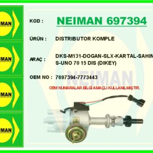 DISTRIBUTOR KOMPLE DKS-M131-DOGAN-SLX-KARTAL-SAHIN S-UNO 70 15 DIS DIKEY