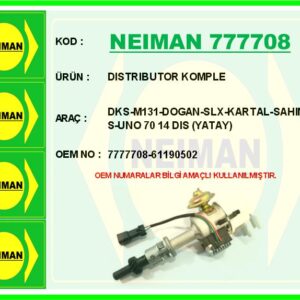 DISTRIBUTOR KOMPLE DKS-M131-DOGAN-SLX-KARTAL-SAHIN S-UNO 70 14 DIS YATAY