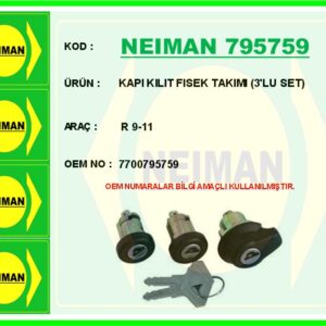 KAPI KILIT FISEK TAKIMI 3 LU SET R 9-11
