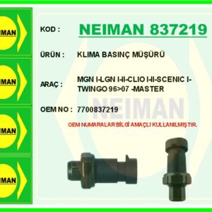 KLIMA BASINÇ MÜŞÜRÜ MGN I-LGN I-II-CLIO I-II-SCENIC I-TWINGO 96 07 -MASTER