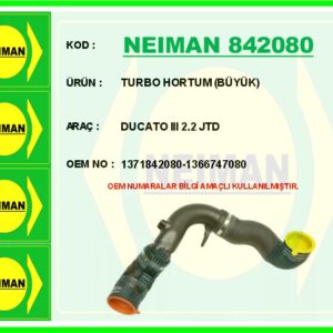 TURBO HORTUM BÜYÜK BOXER III-JUMPER III-DUCATO III 06  2.2 JTD