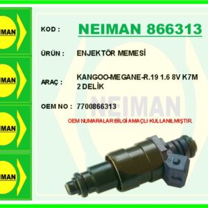 ENJEKTÖR MEMESİ KANGOO-MEGANE-R.19 1.6 8V K7M 2 DELİK