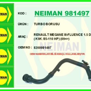 TURBO BORUSU MEGANE III 09  SCENIC III 09  FLUENCE 09  1.5dCi