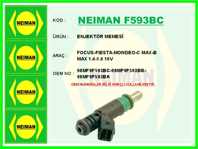 ENJEKTÖR MEMESİ FIESTA 02 FOCUS I-II 98 MONDEO IV 07 1 4C MAX 1.4-1.6 ZETEC 04 B-MAX 14 1.6 ZET EC